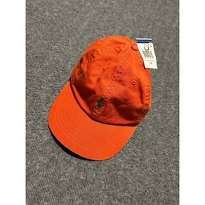 Polo ralph lauren baseball cap hat dusk orange pony one size adjustable new